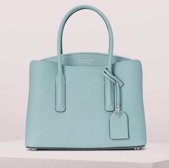 kate spade Margaux Medium Satchel handbag in hazy blue - Picture 1 of 8